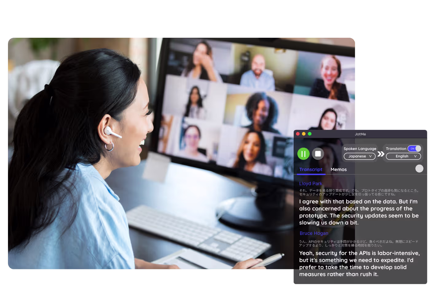 JotMe — Cross-language meetings