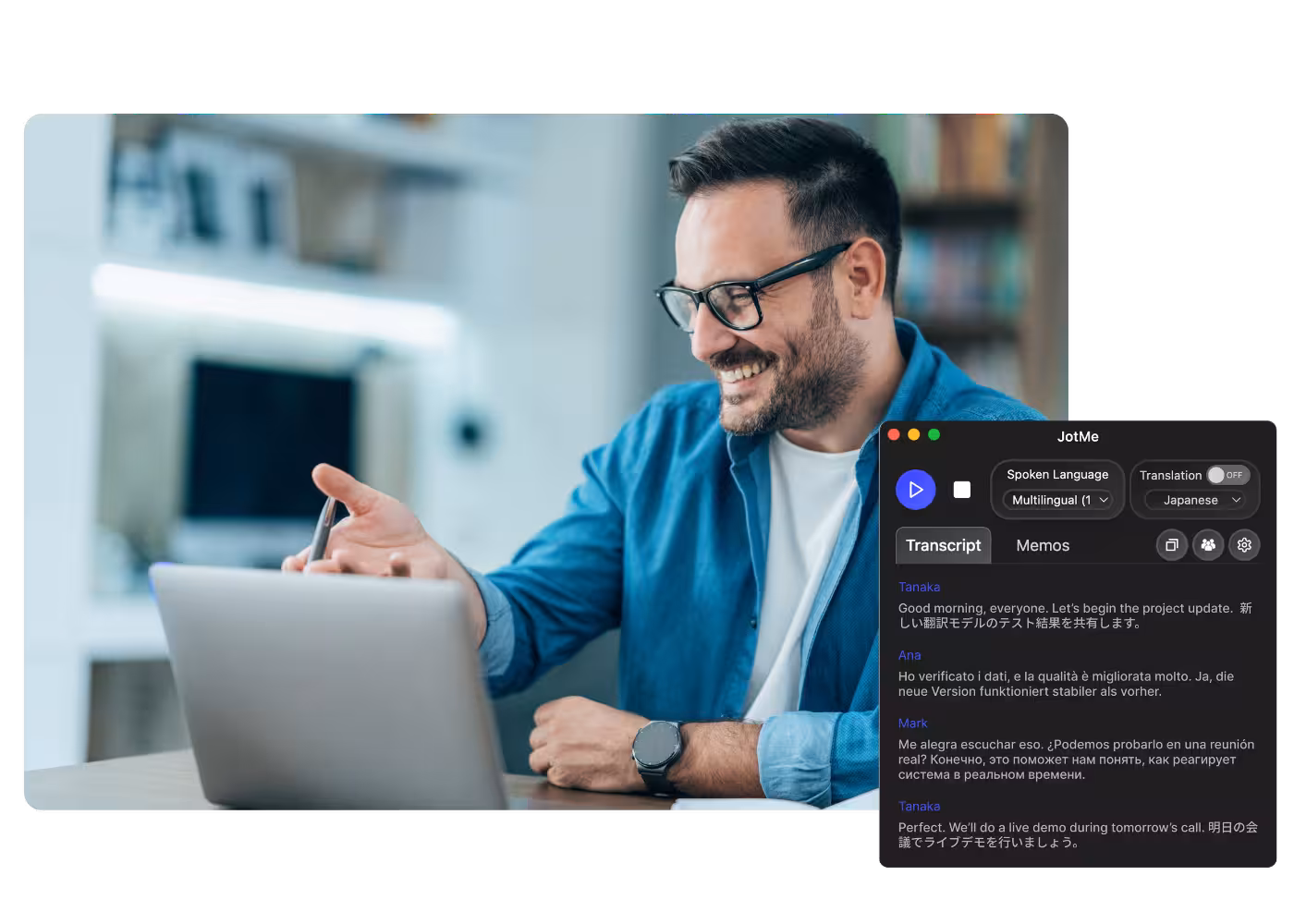 JotMe — Client & sales calls