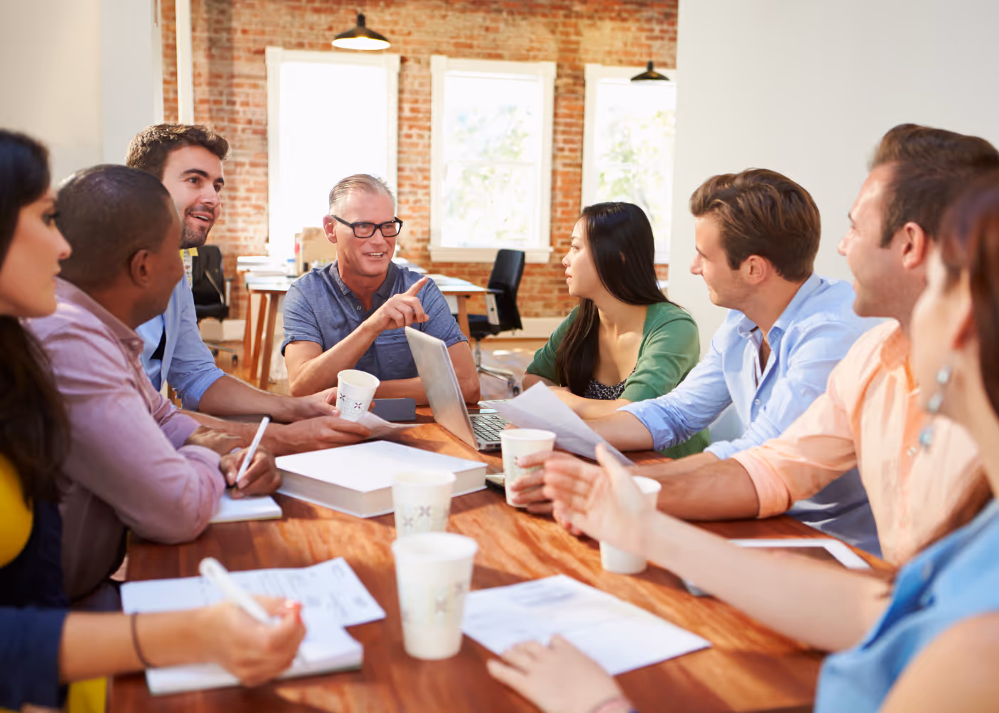 Internal meetings and operations where teams make decisions and take action in their own language with a shared understanding.